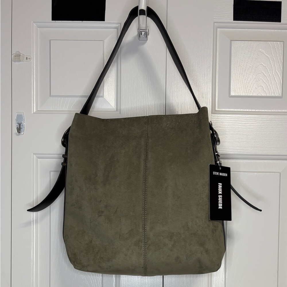 Steve Madden Faux Suede Hobo Bag - Picture 9 of 9